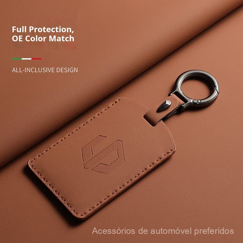 Nova Capa Protetora de Couro Genuíno Macio para Chave Cartão NFC de Carro, para Leapmotor C10 C11 C16, Kit Sem Chave KEZ