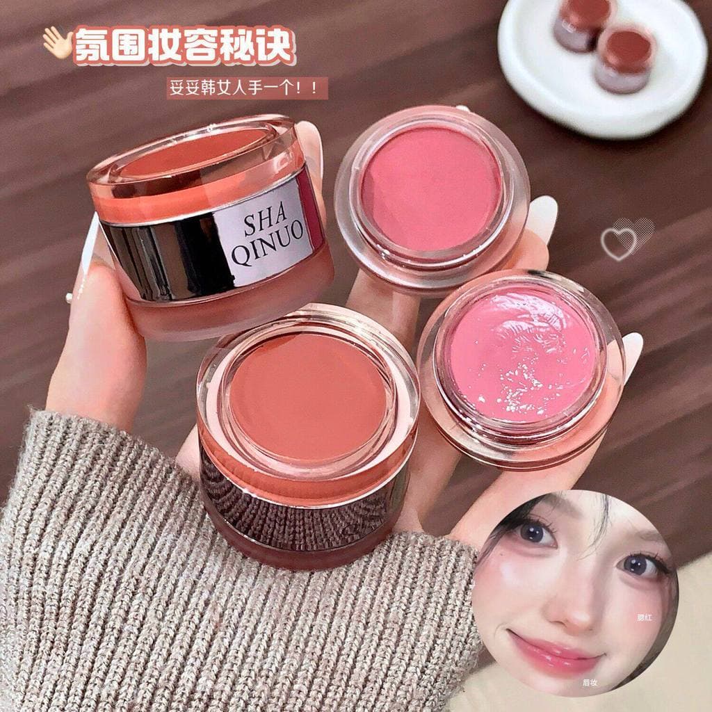 Genuíno duplo efeito Multi-Purpose creme Blush creme coreano maquiagem Must-Have temperamento clareamento lábio lama H