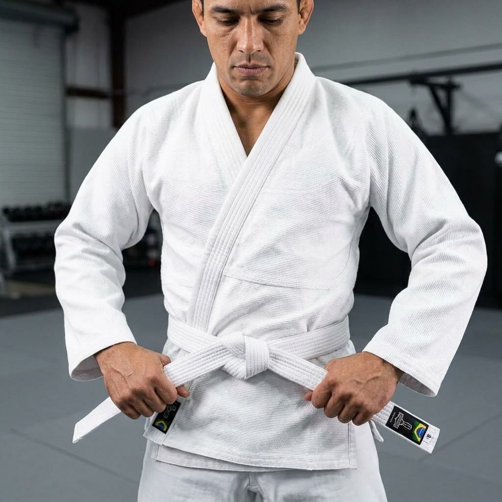 Faixa Jiu Jitsu Algodão Trançado Sem Fita Reforçada Alta Resistência Profissional BJJ Treino Competição Academia