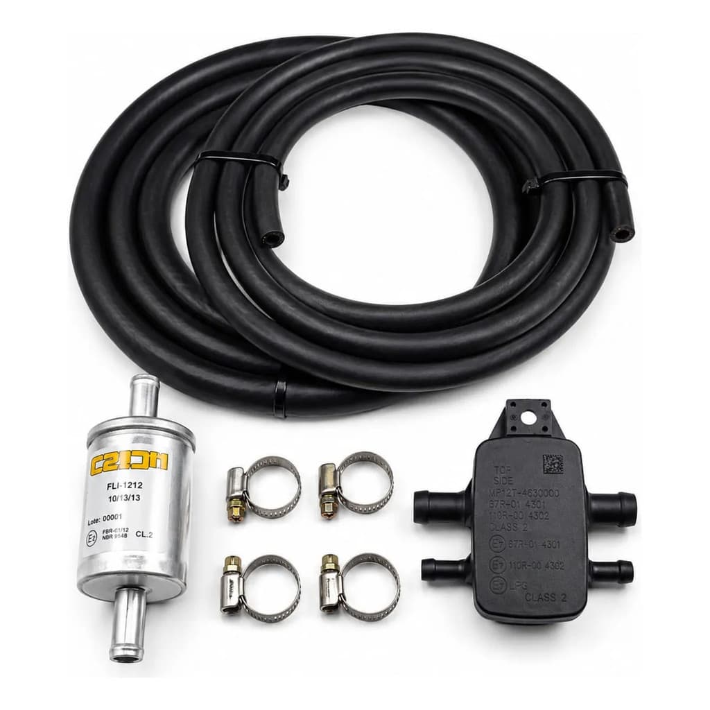 Kit Gnv Sensor Map Mp48, Filtro 12mm, Mangueira 5mm (2m), Mangueira 12 (1m),  4 Abraçadeiras