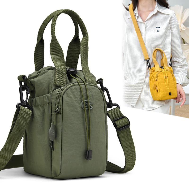 Cross-Border novo estilo esportes pequena bolsa de ombro versão coreana cordão estilo ocidental balde saco na moda All-M