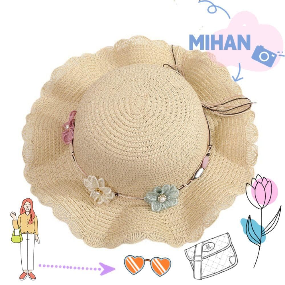 MH-BEAUTY Chapéu De Sol Para Meninas , Infantil Fofo De 2 A 8 Anos De Várias Cores Da Moda , Verão