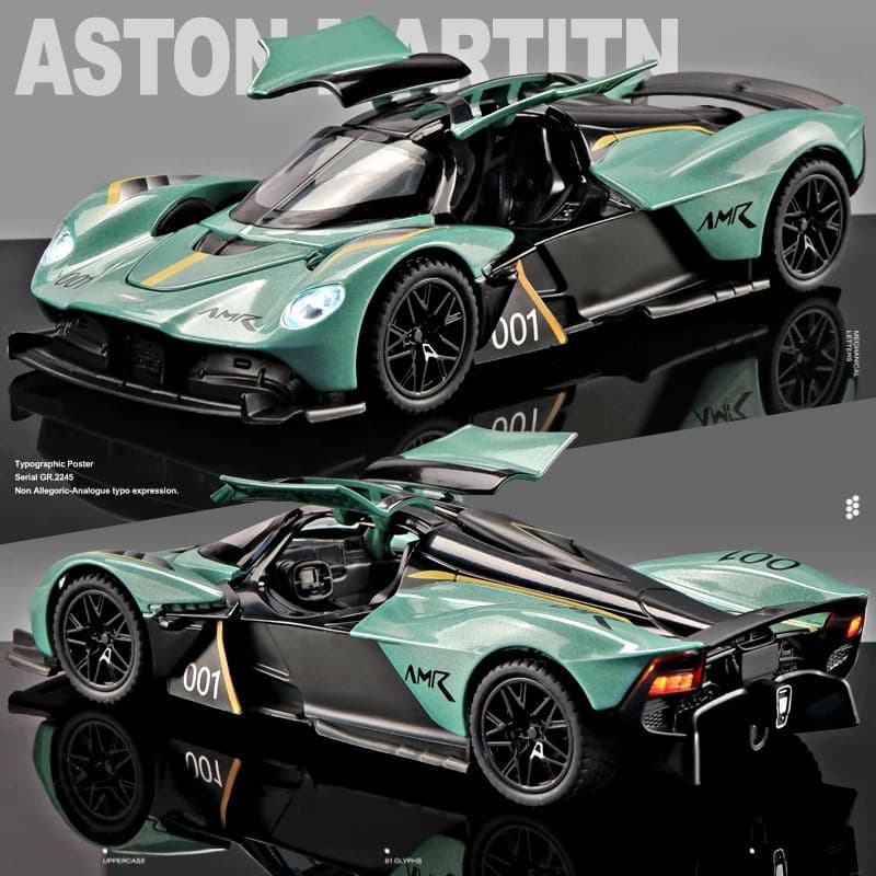 Escala 1 : 32 Aston Martin Valkyrie Liga Modelo De Carro Diecast Som Luz Amantes Do Coleção Crianças Aniversário Metal M