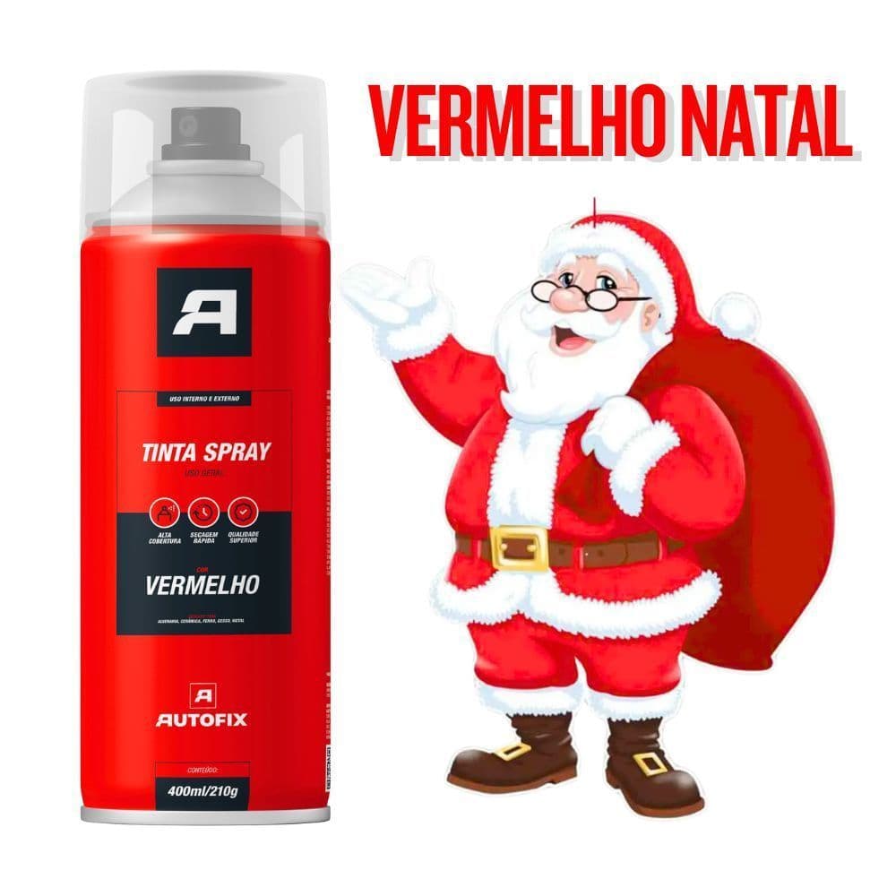 Tinta Spray Vermelha Natal 400ml Envio Rápido ok