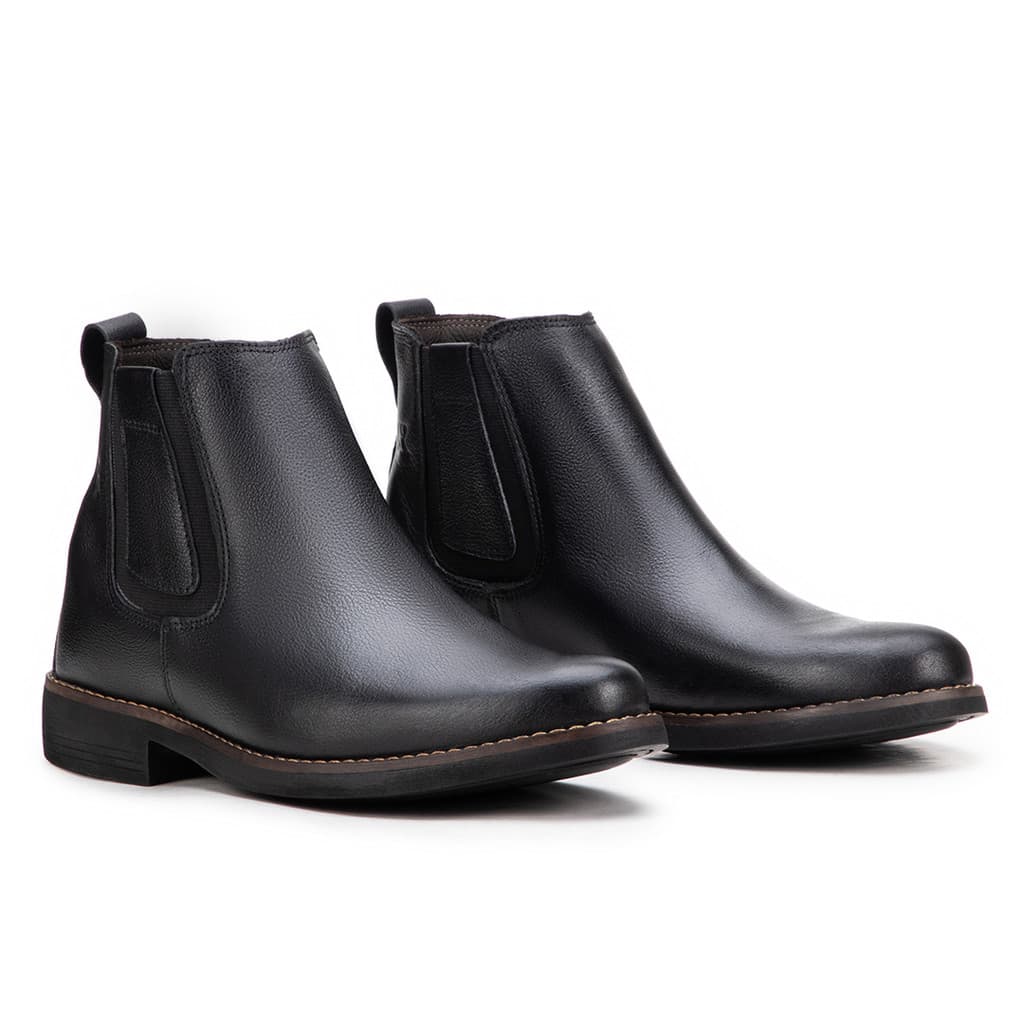 Bota Botina Chealse Masculina Couro Floater Solado Costurado Palmilha Conforto