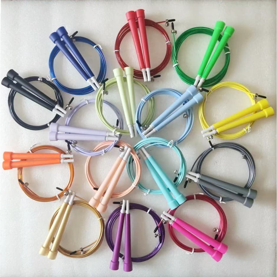 15 cores fio de aço PVC pular corda velocidade pular corda Fitness crianças 3 metros de comprimento corrida pular corda