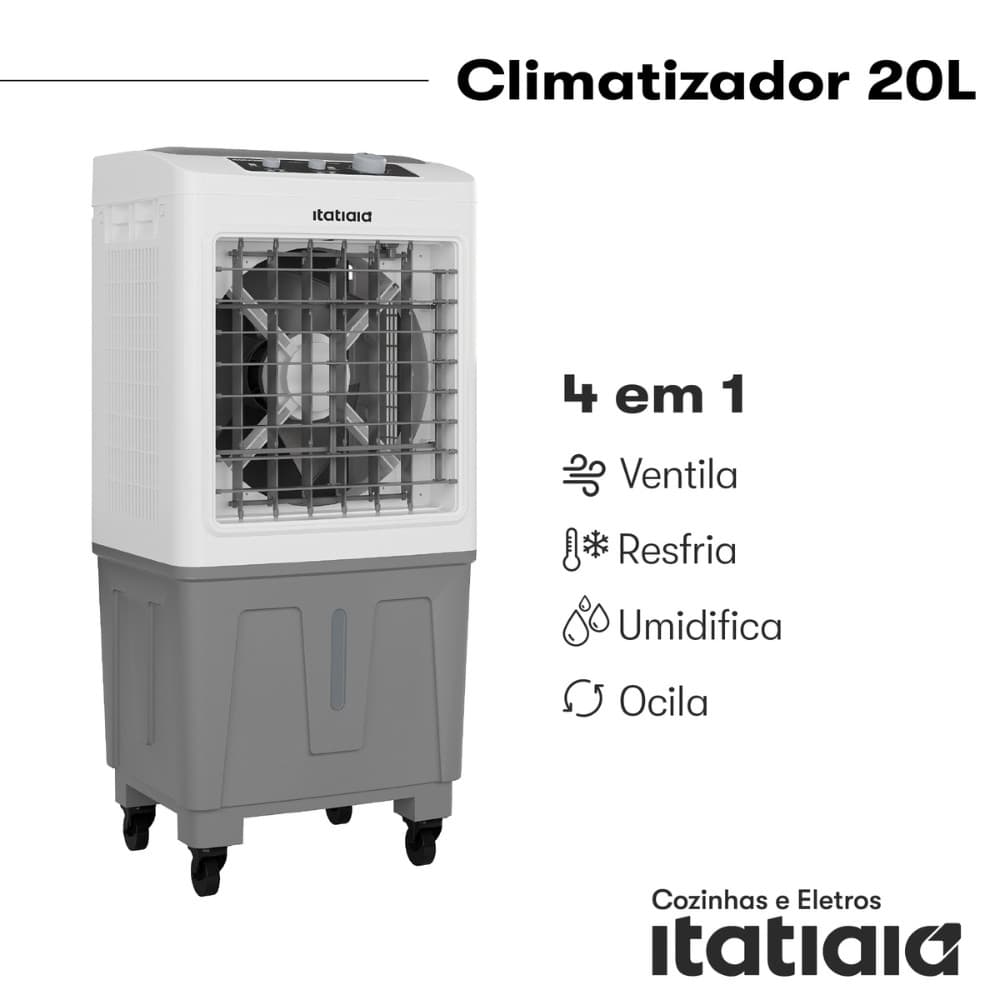 Climatizador Portátil 20L Itatiaia 220V Para Casa Escritório Loja- 4 EM 1