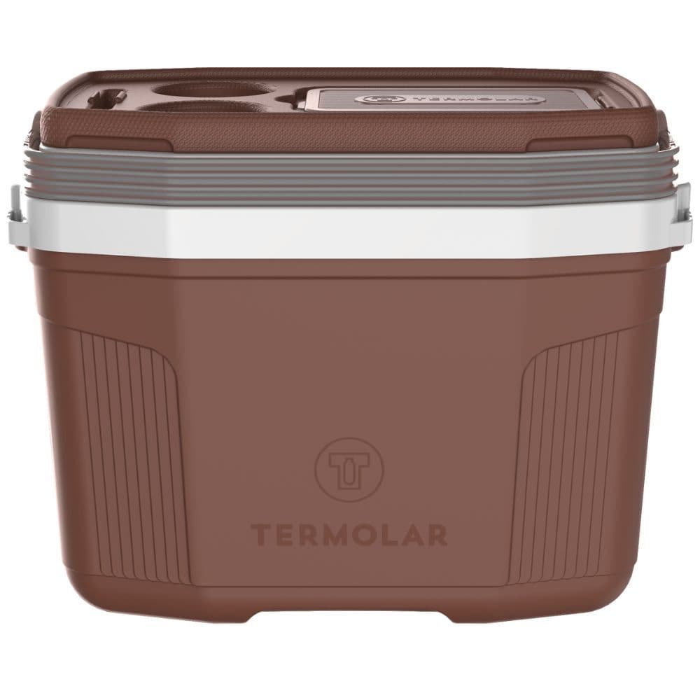 Caixa Cooler Térmico SUV Cor Marrom 20 Litros Pra Praia Pesca Camping Cabe Até 26 Latas Termolar