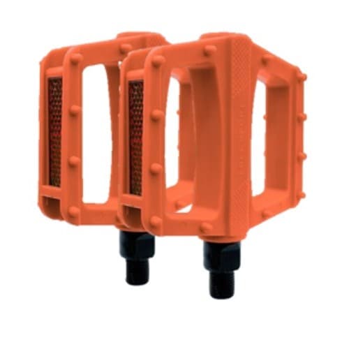 Pedal Plataforma Free Style Sport, 1/2, Laranja, PAR, Rosca Fina - Metalciclo