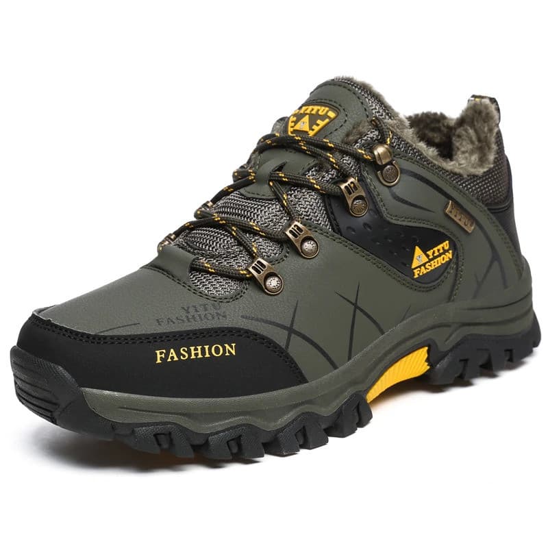 Botas de cano curto masculinas para o inverno, quentes e forradas de pelúcia, botas de neve para homens, tênis para ativ
