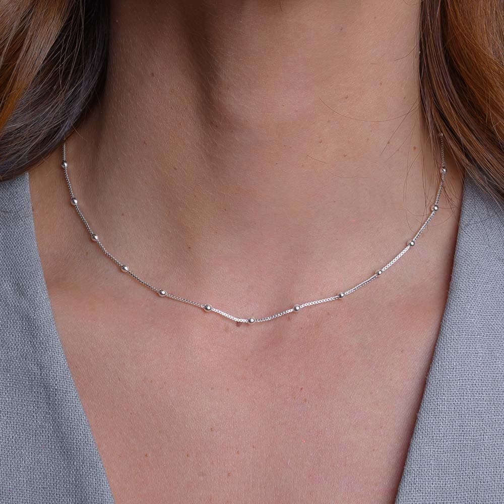Choker Bolinhas com Banho em Prata 925