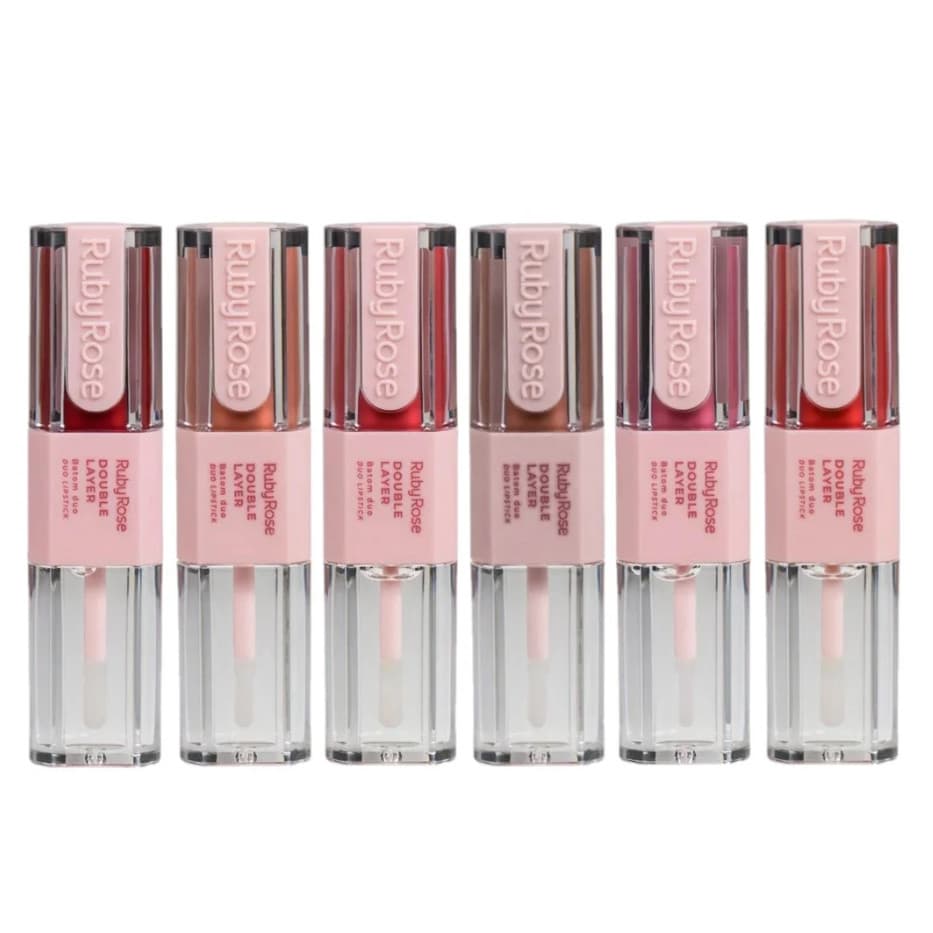Batom Duo Double Layer - Ruby Rose