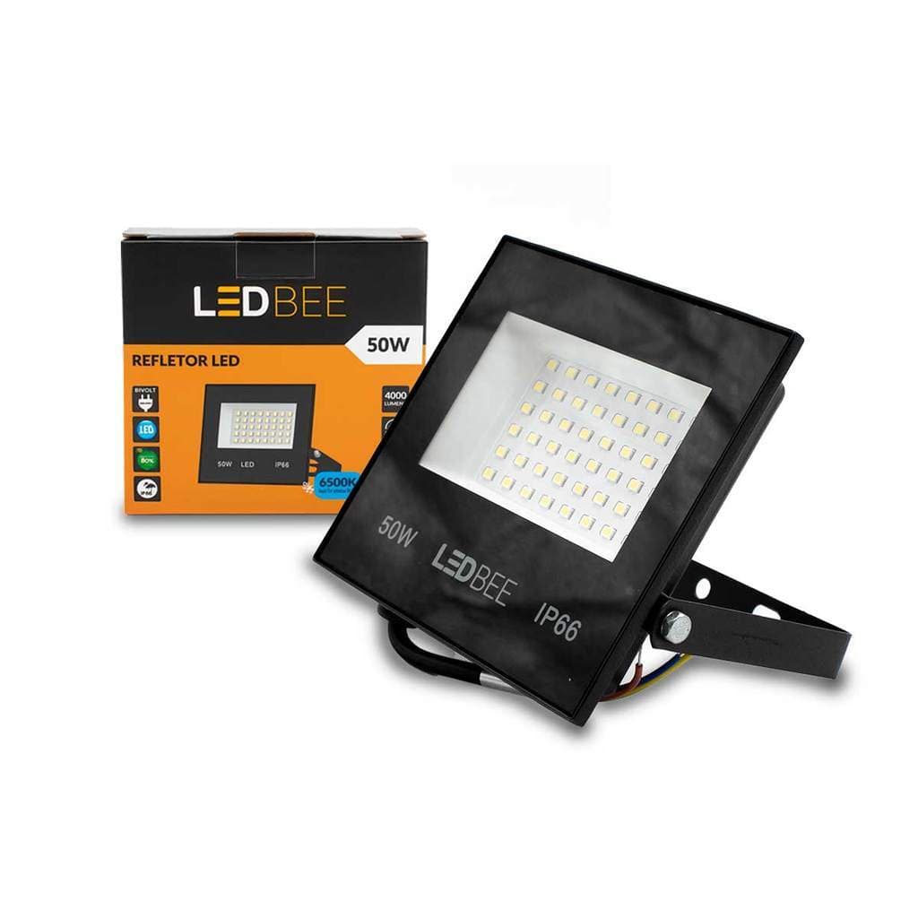 Refletor Led 50W 4000 Lúmens IP66 Luz Branca 6500K Ledbee