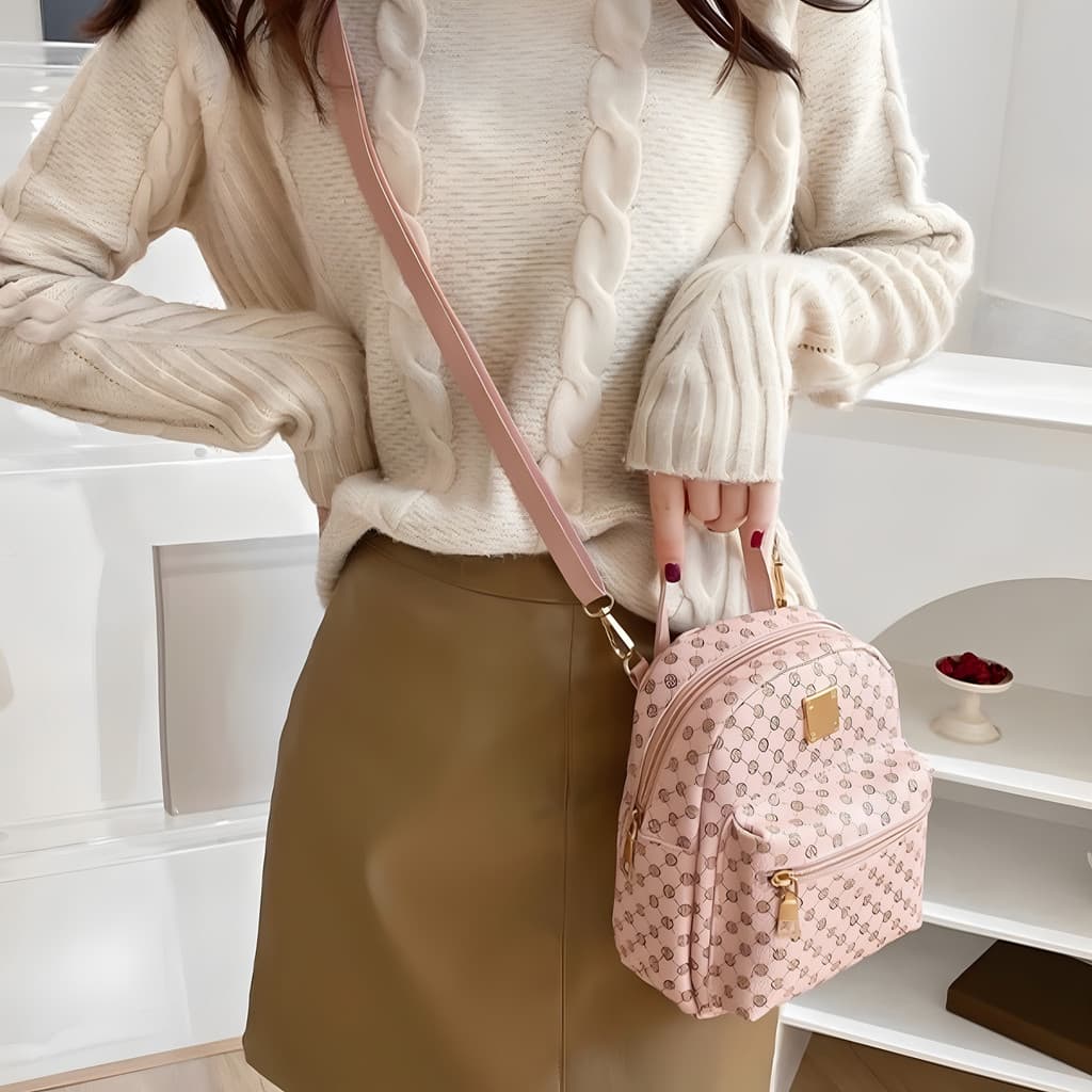 2025 novo estilo mochila multifuncional bolsa feminina moda pequena bolsa escolar Digital bolsa feminina europeia americ