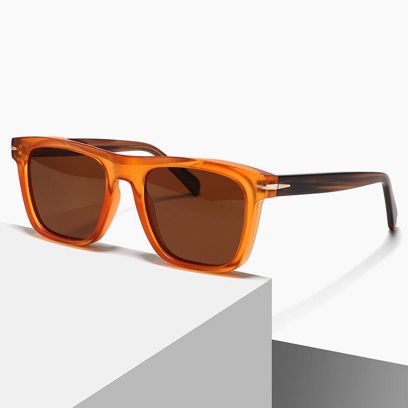 Óculos de Sol Polarizados Quadrados Retrô Fashion UV400 Anti Luz Forte Anti UV Anti Reflexo