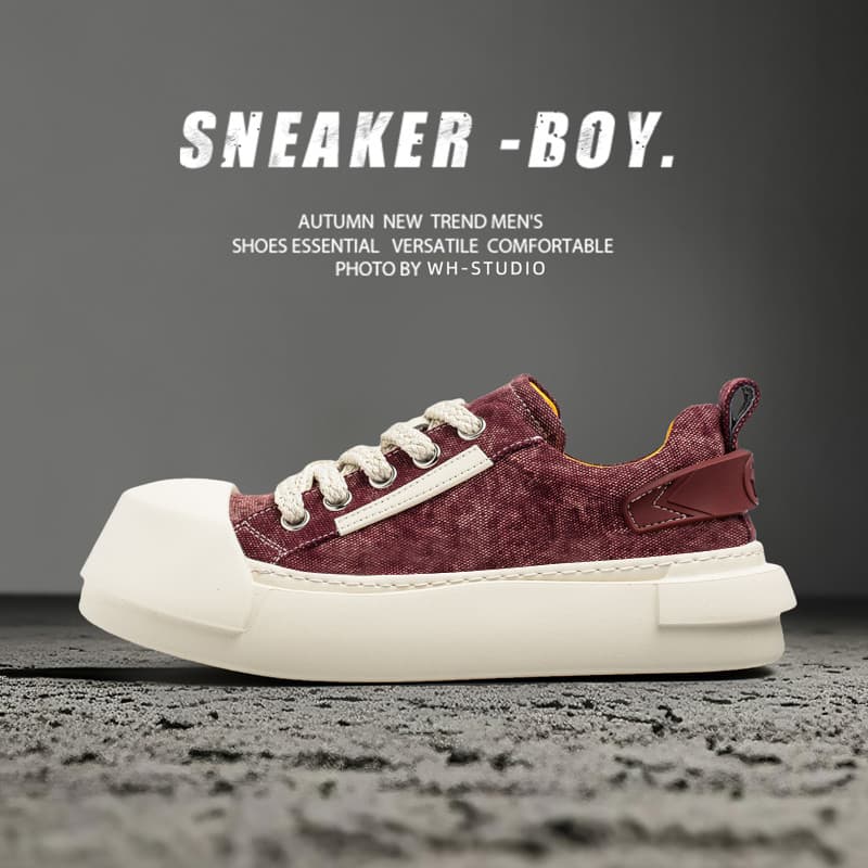 2025 novo estilo juventude único cabeça grande feio bonito sapatos de lona aumentado nicho pão sapatos luz moda tênis ca