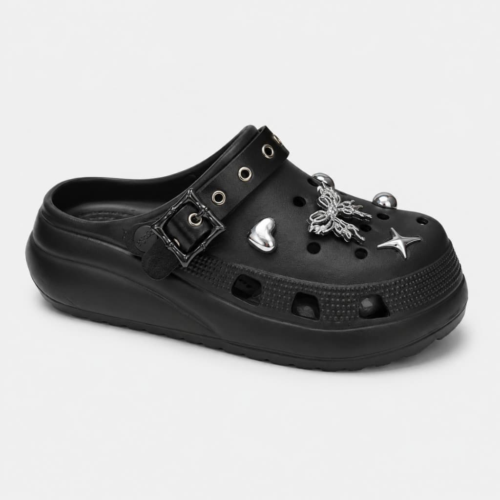 Babuche Plataforma Feminino Costa Fivela Com Pins Original