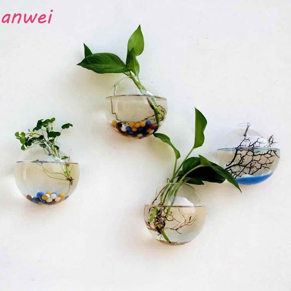 ANWEI Vaso De Flores , Recipiente De Plantas Suporte Montado Na Parede , Garrafa De Arranjo De Vidro Engrossado