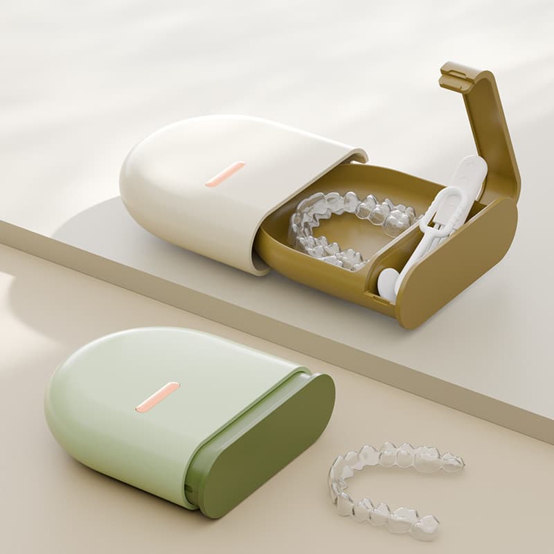 Caixa De Armazenamento De Aparelho De Camada Dentes Invisíveis Limpeza Pequeno e fácil de transportar