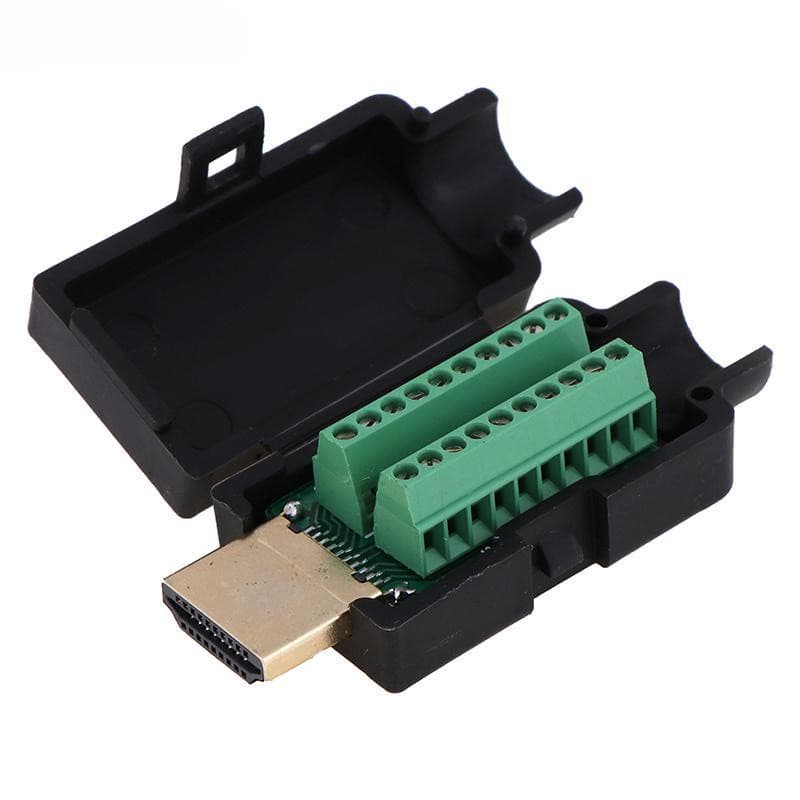 Conector HDMI Macho 19P Sem Solda com Tampa