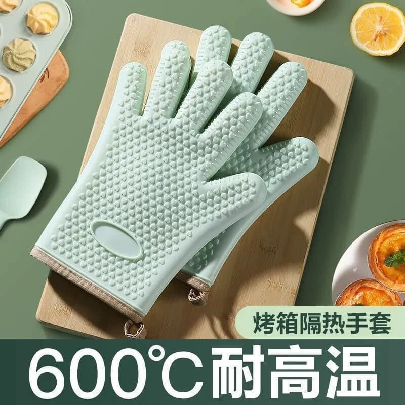 Luvas de isolamento térmico anti-escaldante Silicone cozinha antiderrapante isolamento térmico forno vapor cozimento alt