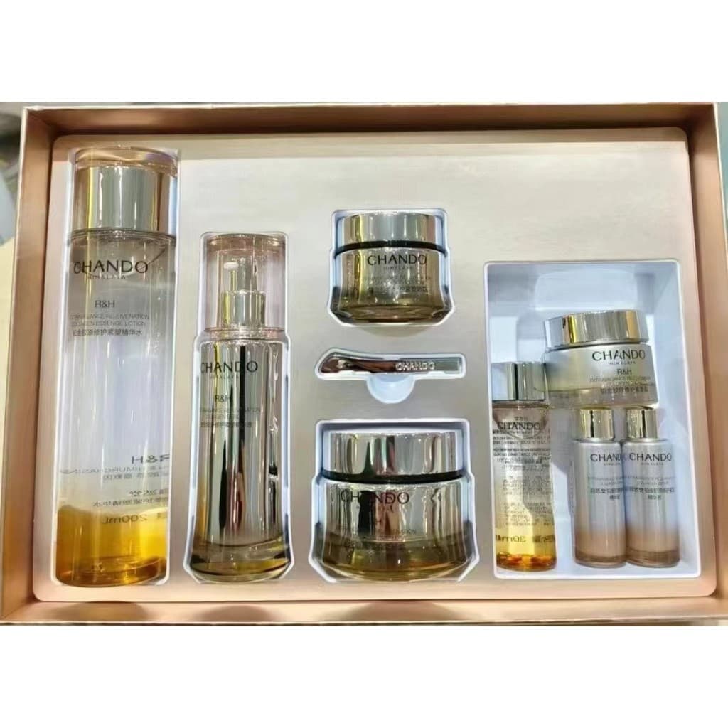 Natural Hall Platinum Colágeno Reparação Conjunto Firmador Caixa de Presente Loção de Água Essência Creme para os Olhos