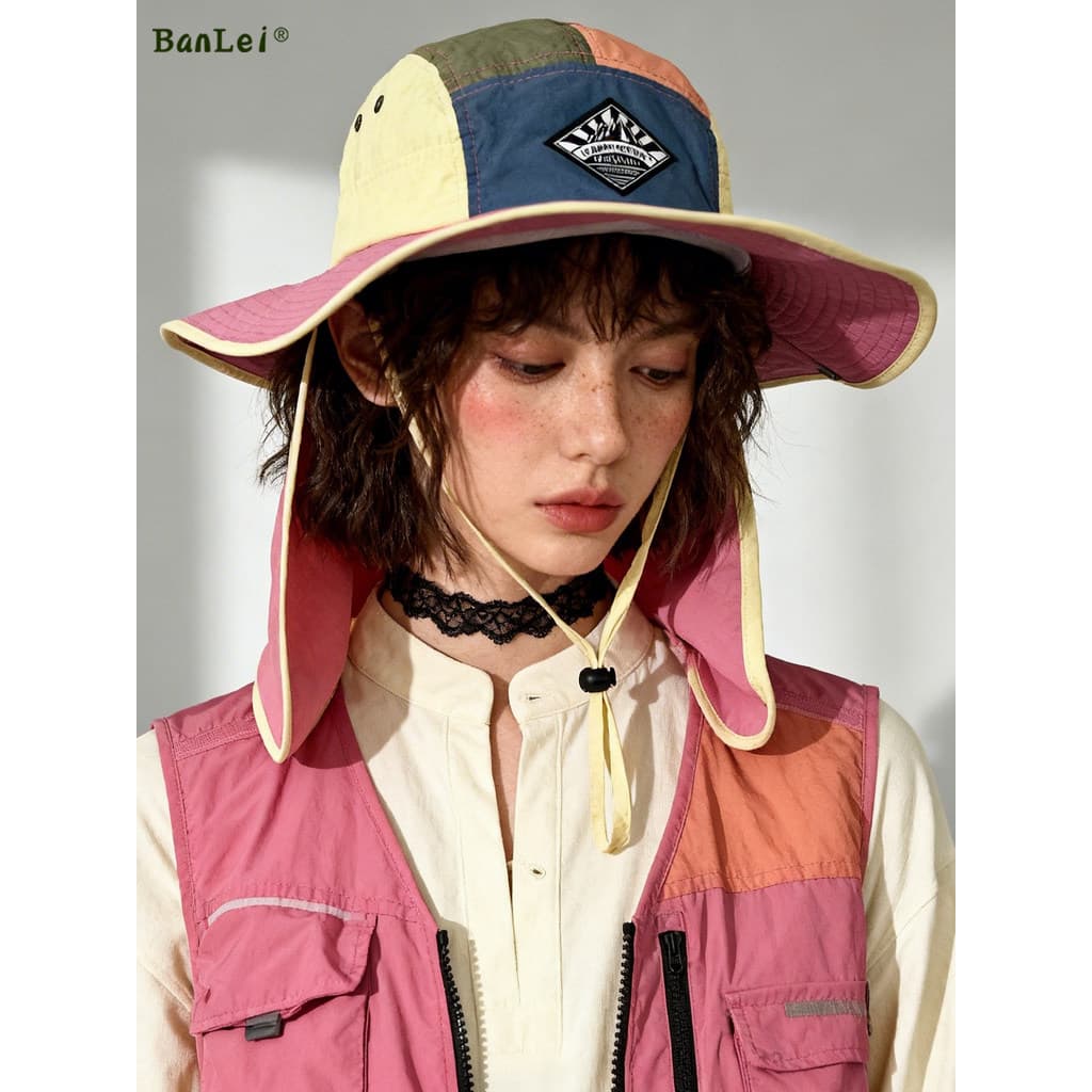 boné boné masculino Chapéu balde estilo japonês combinando com cores, masculino, feminino, protetor solar ao ar livre,