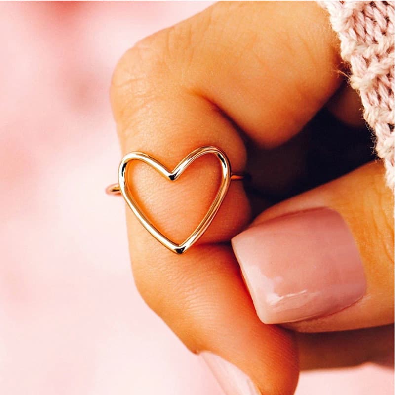 Anel De Amor Elegante E Simples Em Prata S925 , Acessórios Elegantes De Clássico , Mulheres Que Usam Anéis Todos Os Dias