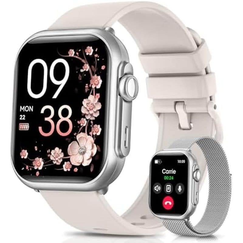 Smartwatch Relógio Inteligente Para Mulheres , Homens , Fitness : iPhone & amp ; Chamada Bluetooth Android Com Monitor D