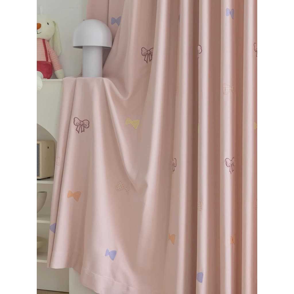 Suave estilo princesa menina quarto cortina Bowknot crianças quarto menina dos desenhos animados cortina 2024 novo estil
