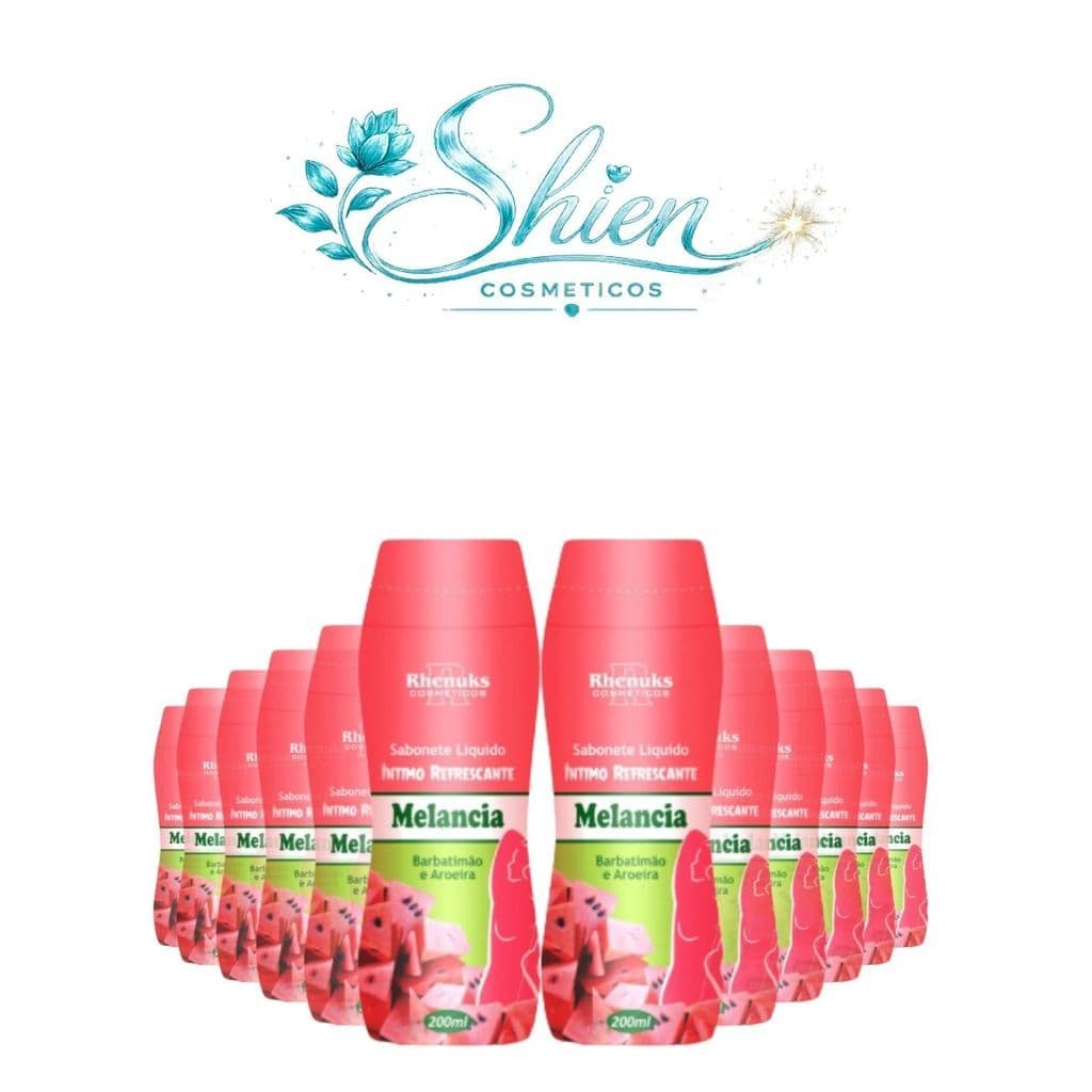 Kit 12 Unidades Sabonete Líquido Íntimo Refrescante Melancia 200Ml Rhenuks (Afilhado)