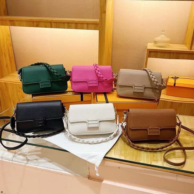 Bolsa Feminina Da Moda Transversal Alça Trançada De Ombro 2406