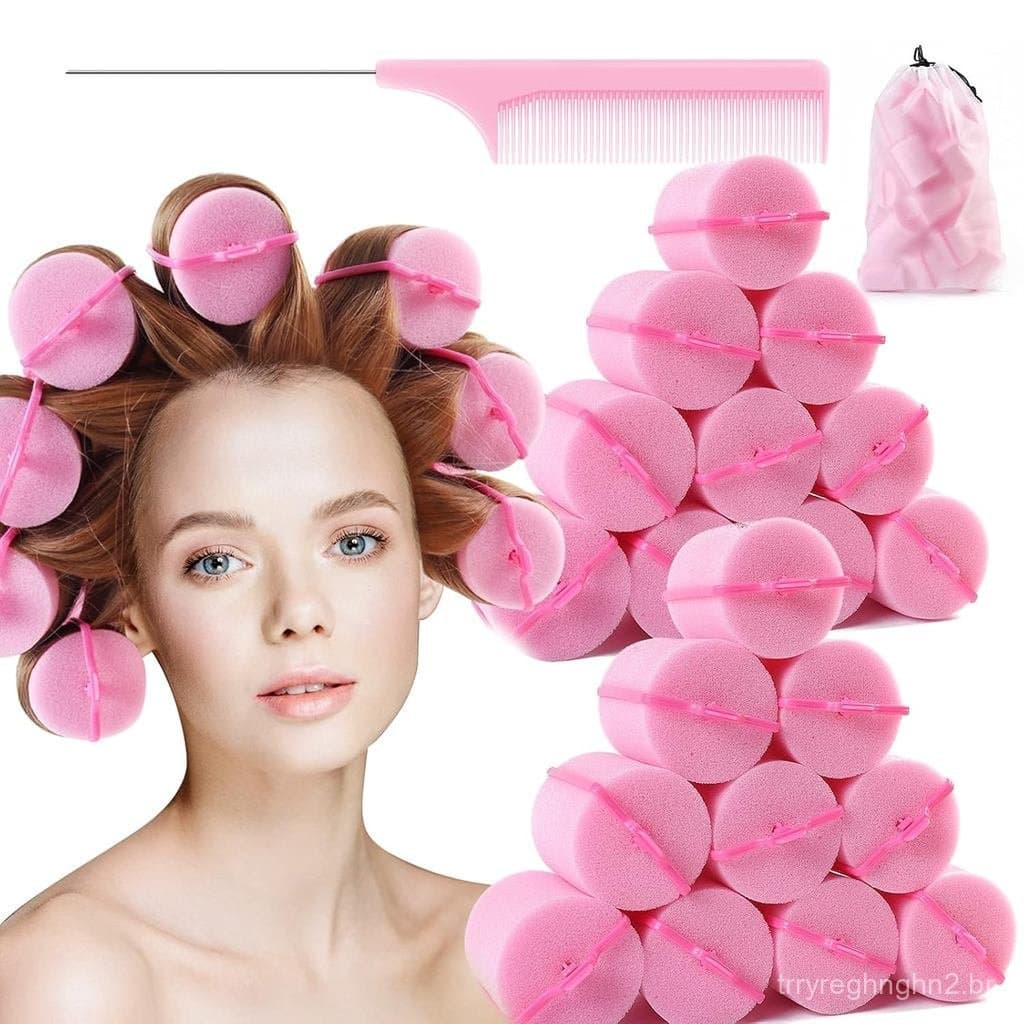 BEAUTIYAND Rolos de Cabelo de Espuma Jumbo Macios para Dormir, Ferramentas de Estilização de Cabelo para Cachos e Ondas,