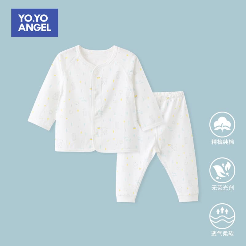 Roupas de bebê recém-nascido roupas de verão 0-março 6 roupa interior do bebê recém-nascido puro algodão Split terno pri