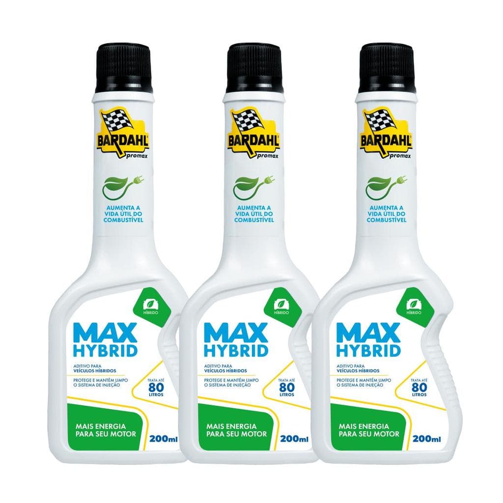 Aditivo Combustível Bardahl Max Hybrid 200ml Kit 3 Un.