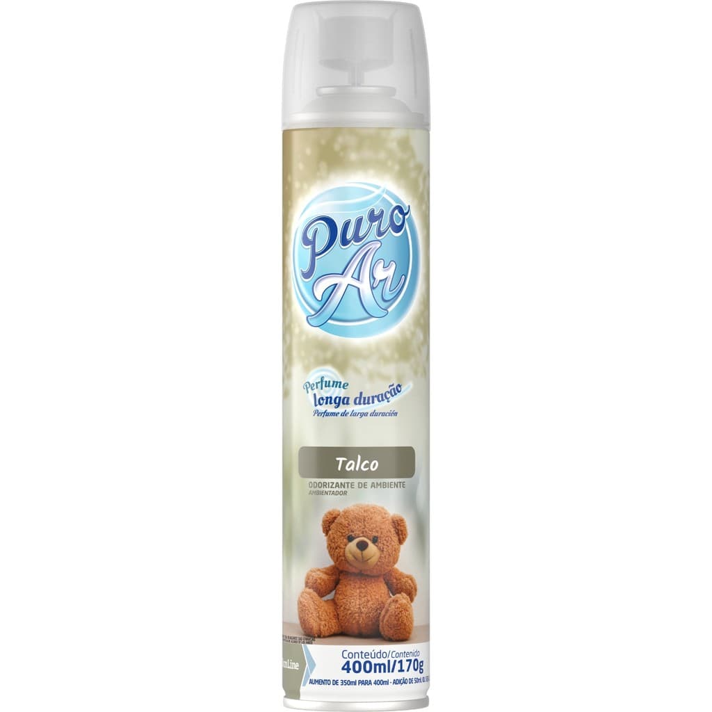 Odorizador Ambiente Puro Ar Talco 400ml Longa Duração
