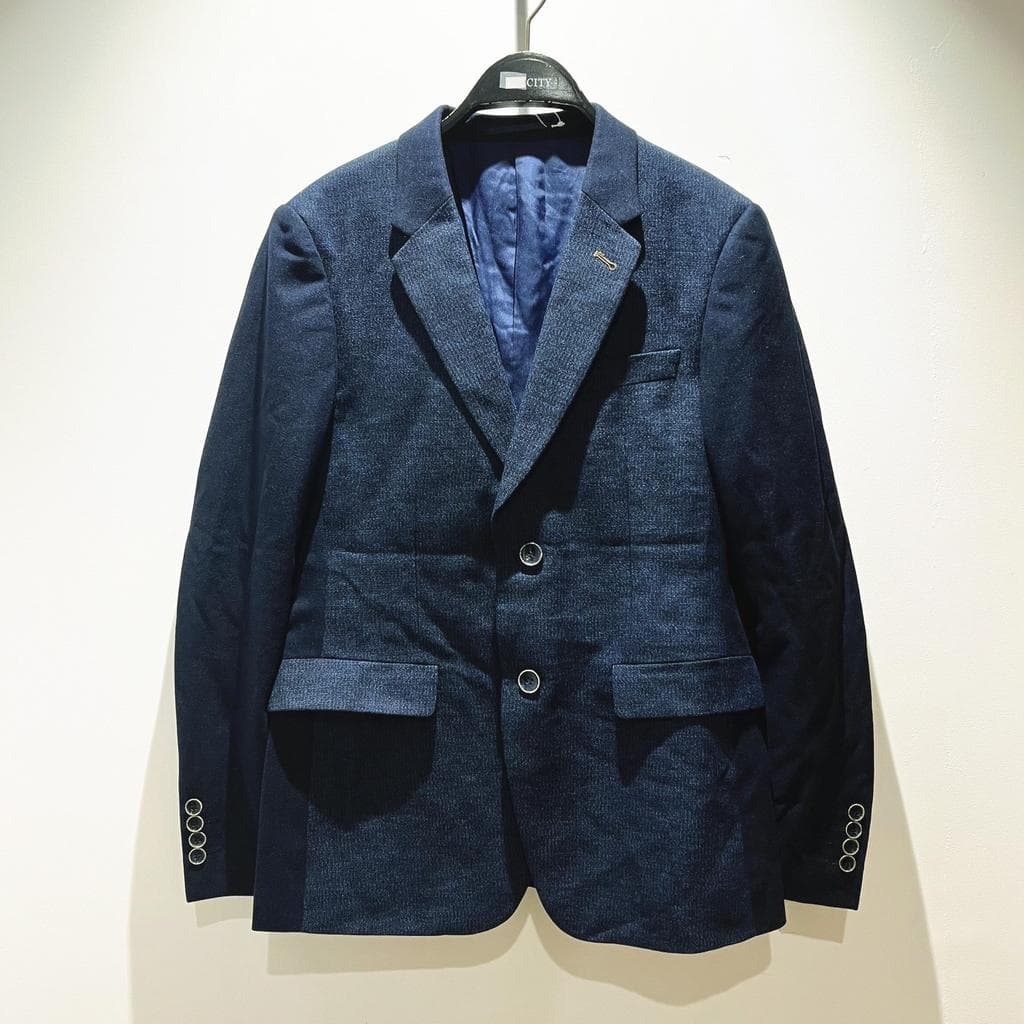 Primavera outono Meijia casual terno masculino jaqueta profissional Wear casual Workwear azul escuro pequeno terno único