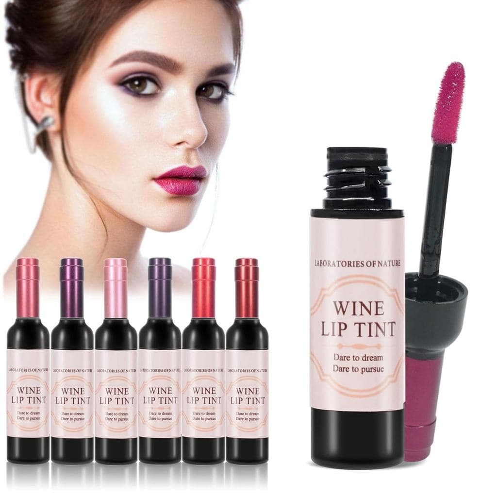 Conjunto de 6 Cores de Batom Matte à Prova d'Água de Longa Duração, Conjunto de Tintura Labial, Brilho Labial, Tintura L