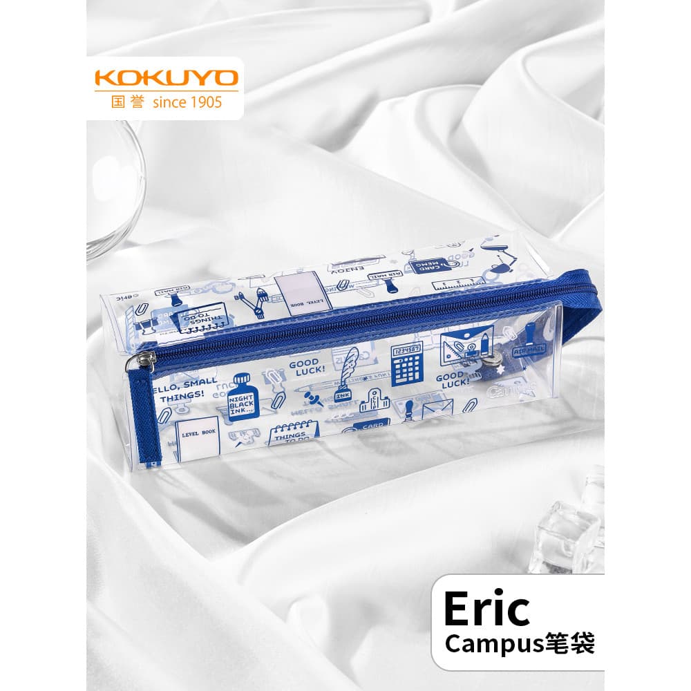 Kokuyo Japão Kokuyo Campus Estojo para lápis eric Co-Branded C2-R Estojo transparente de alta capacidade Estojo para láp