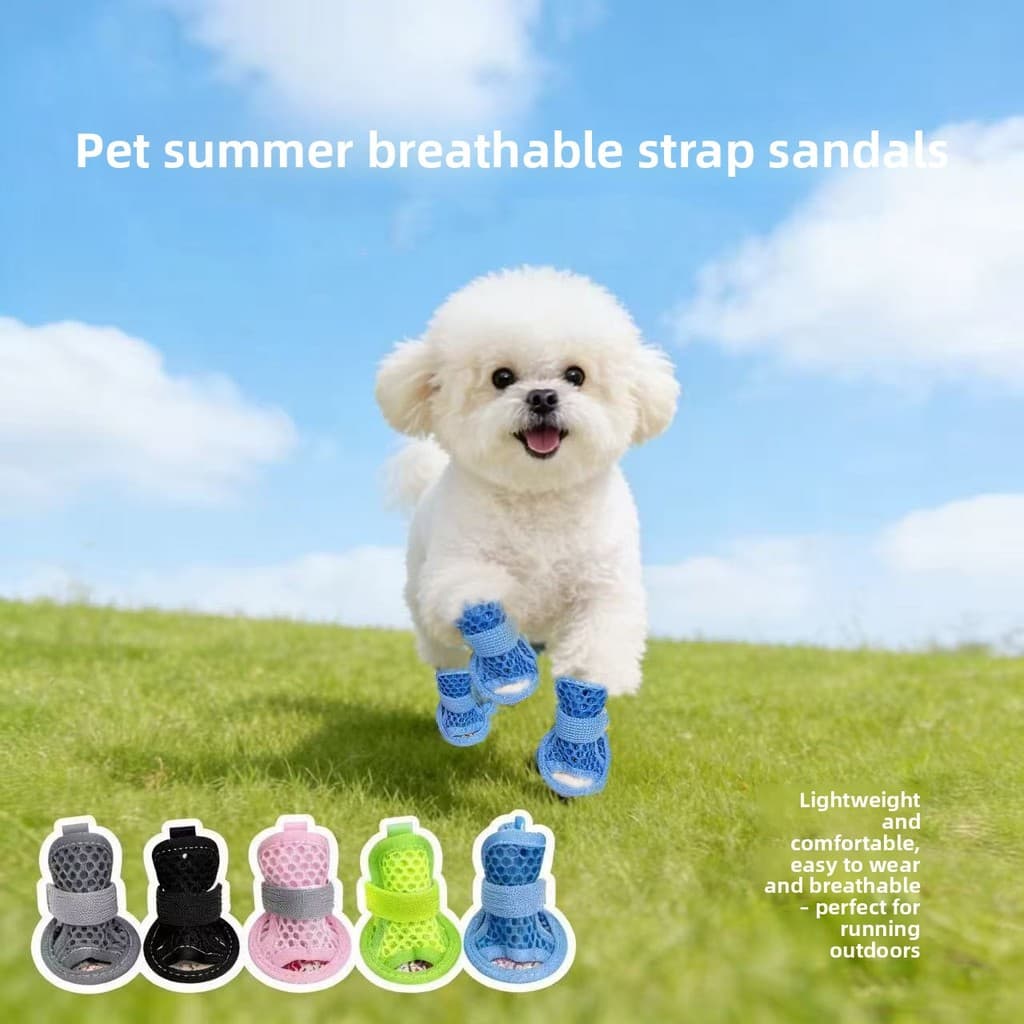 Sandálias antiderrapantes à prova d'água com sola macia para animais de estimação Bichon Corgi Capa para pés de cachorro