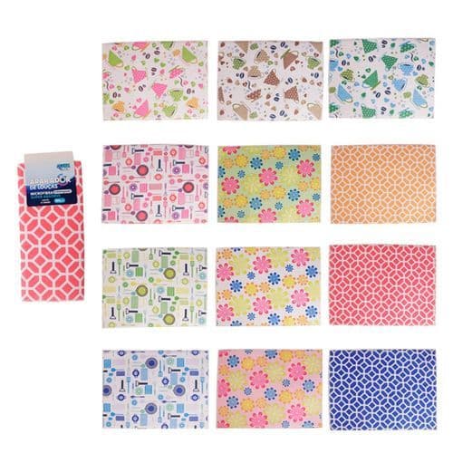 Aparador Louças Toalha Microfibra Estampada 40x30cm Alta Absorção Secagem