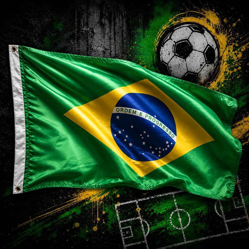 Bandeira Do Brasil Copa 2026 Grande 90x150cm Poliéster Resistente Cores Vivas Decoração