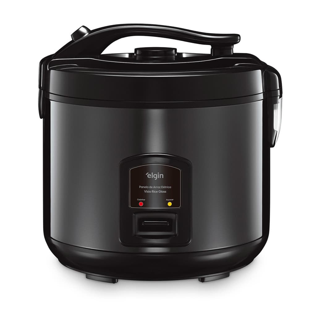 Panela Elétrica de Arroz Visio Rice Glass 10 Xícaras 700W Preta com Tampa de Vidro e Acessórios