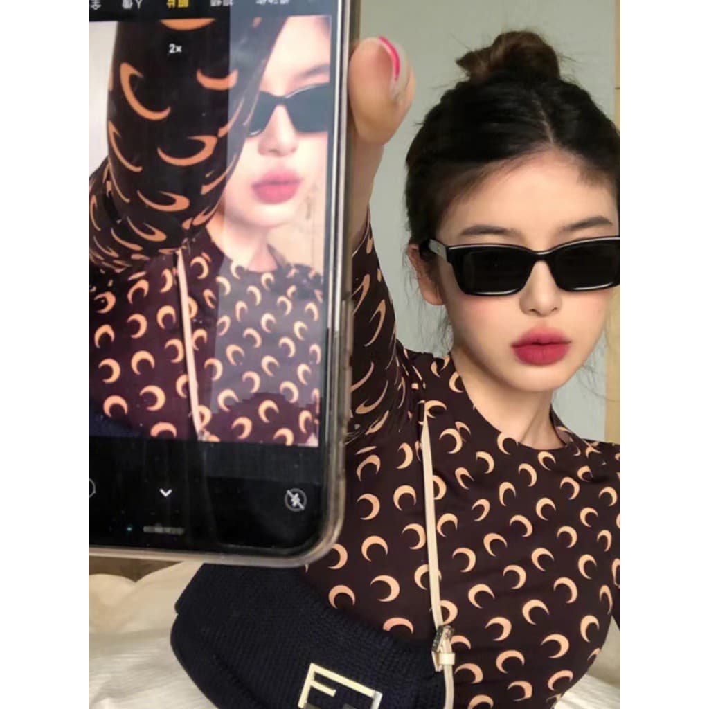 Jennie mesmo estilo óculos de sol feminino verão High-End sentir miopia protetor solar Anti-ultravioleta europeu america