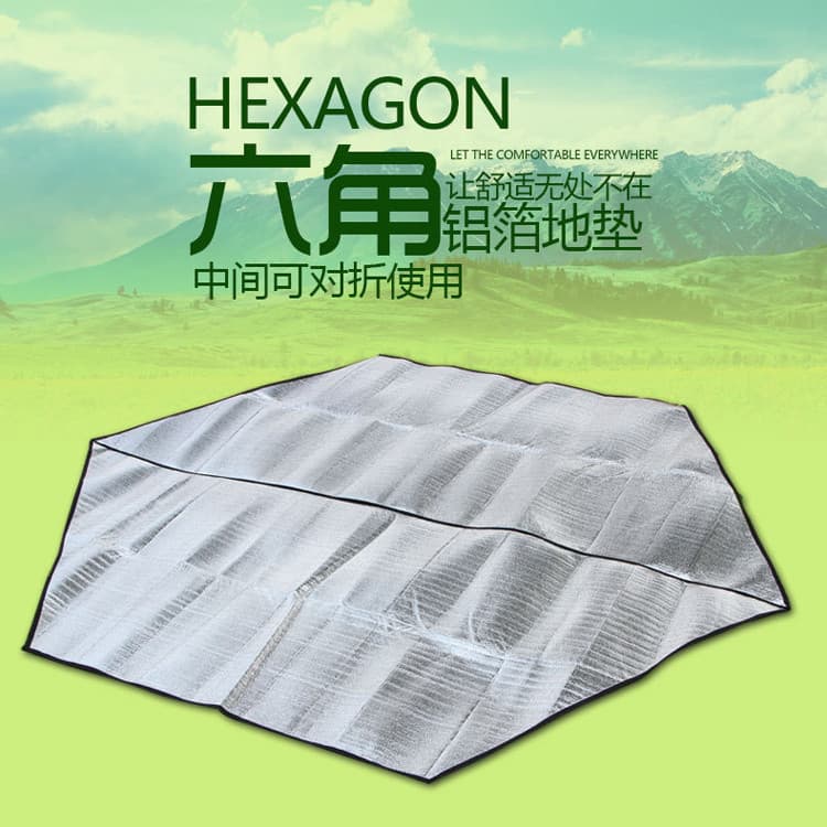 Filme de alumínio ao ar livre à prova de umidade esteira de piquenique Hexagonal engrossado ampliado à prova dwaterproof
