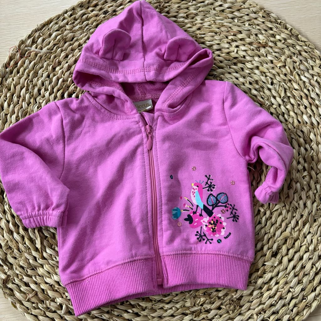 Exportação de comércio exterior puro Original infantil meninas moda jaqueta com zíper com capuz