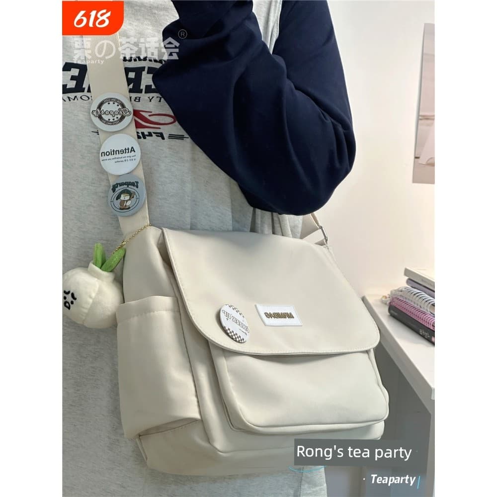 bolsa feminina bolsa transversal feminino Japonês ins simples All-Match saco do mensageiro Casual saco do mensageiro fem