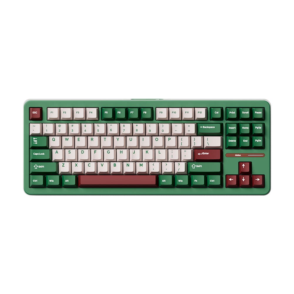 Teclado Mecânico Akko TAC87 Tri Mode RGB Matcha Red Bean Verde