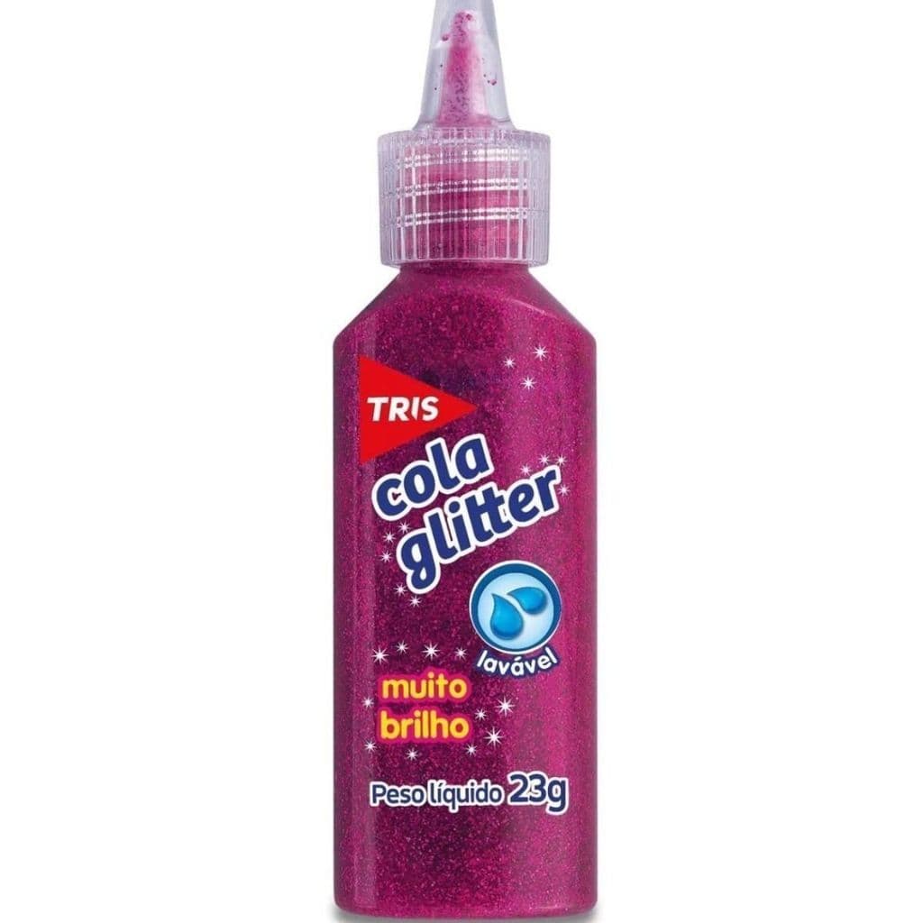 Cola Colorida com Glitter Pink Tris 23g