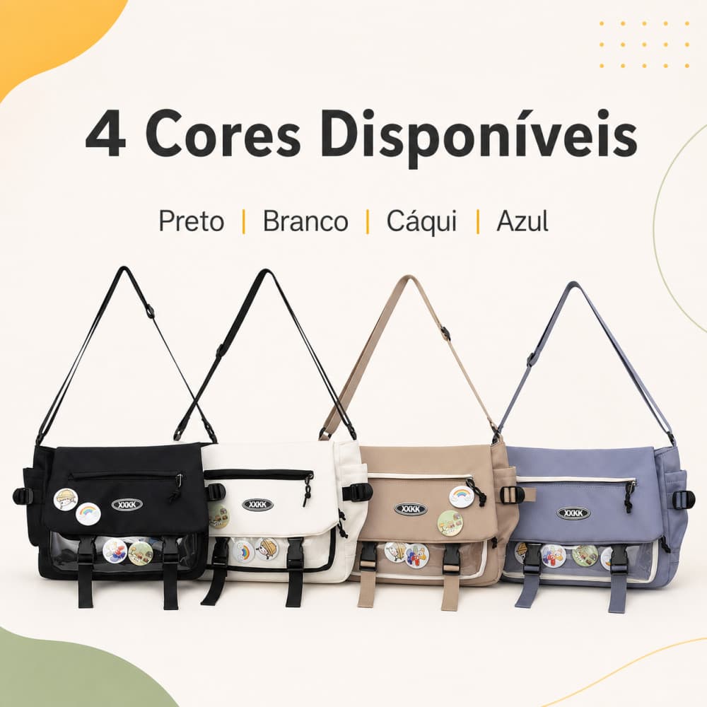 Bolsa Tiracolo Grande De Ombro Transversal De Tecido Para Viagem